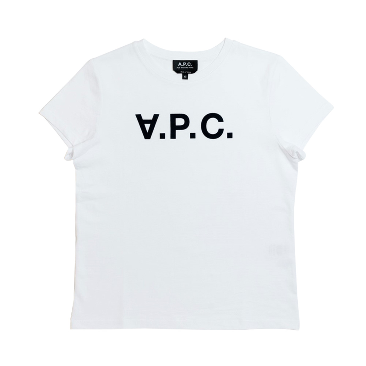 アーペーセー A.P.C. レディース ウイメンズ 半袖 Tシャツ F26588 COBQX IAK VPC BLANC W'S T-SHIRT DARK NAVY ホワイト XS S M Lブラン