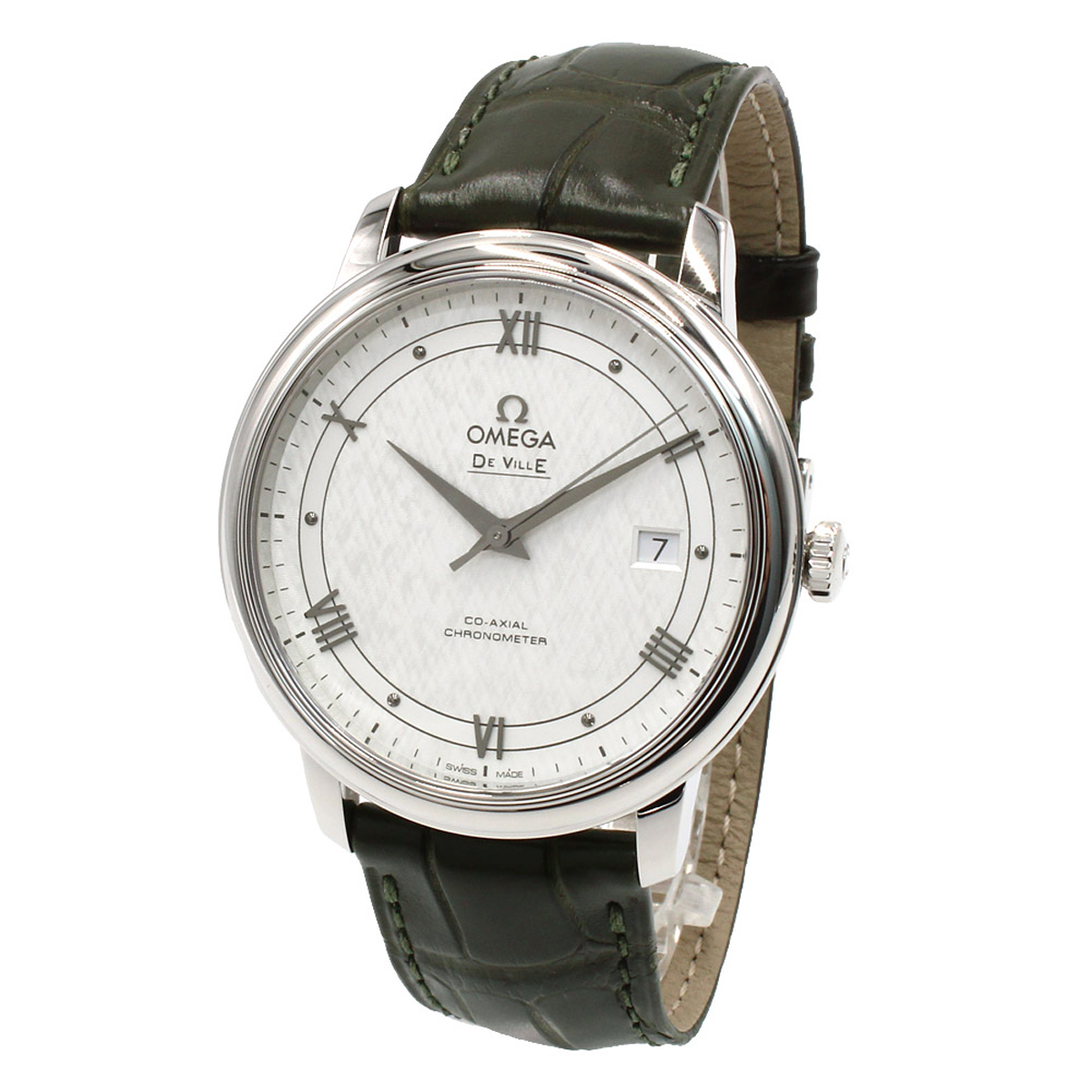 OMEGA オメガ 腕時計 デ・ヴィル プレステージ クロノメーター 424.13.40.20.02.006 メンズ ウォッチ 海外正規品 シルバー+グリーン 腕時