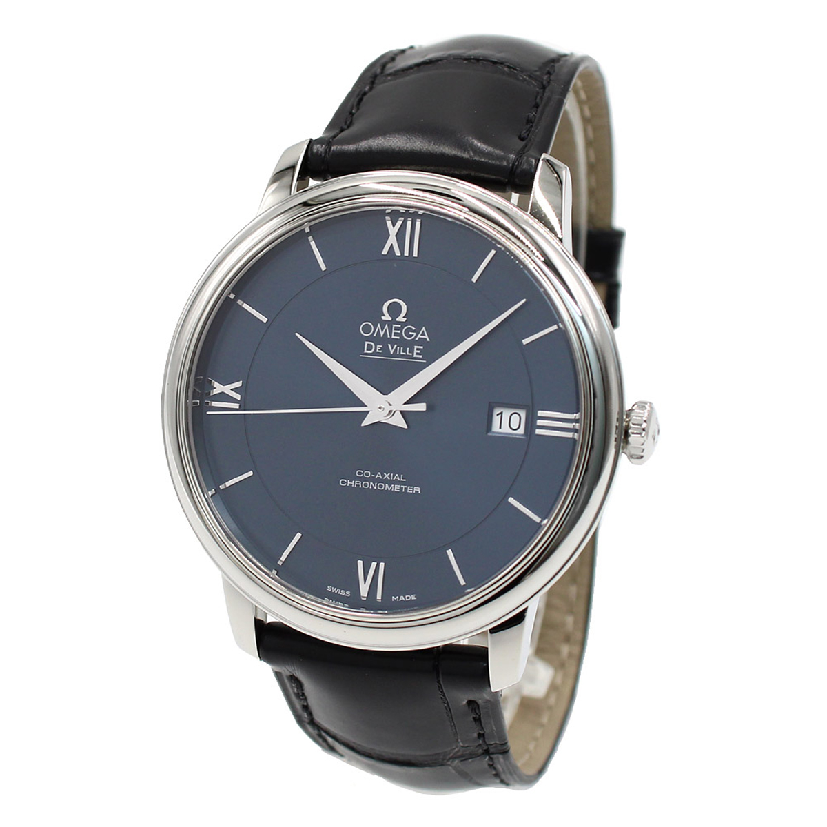 OMEGA オメガ 腕時計 デ・ヴィル プレステージ クロノメーター 424.13.40.20.03.001 メンズ ウォッチ 海外正規品 ブルー+ブラック 腕時計