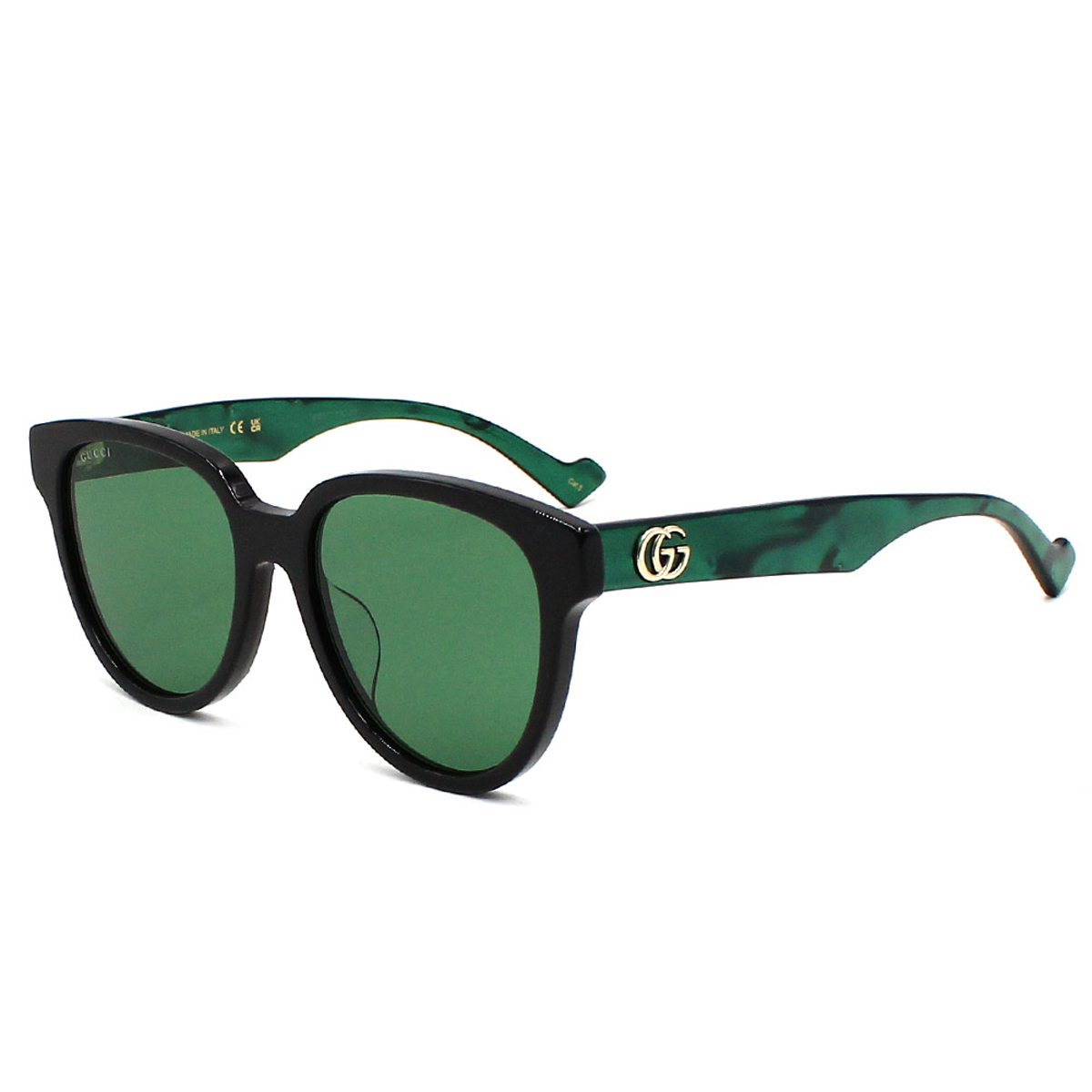 GUCCI グッチ GG0960SA-001 サングラス アジアンフィット UVカット 国内正規品 メンズ レディース ユニセックス ブラック+グリーン 紫外