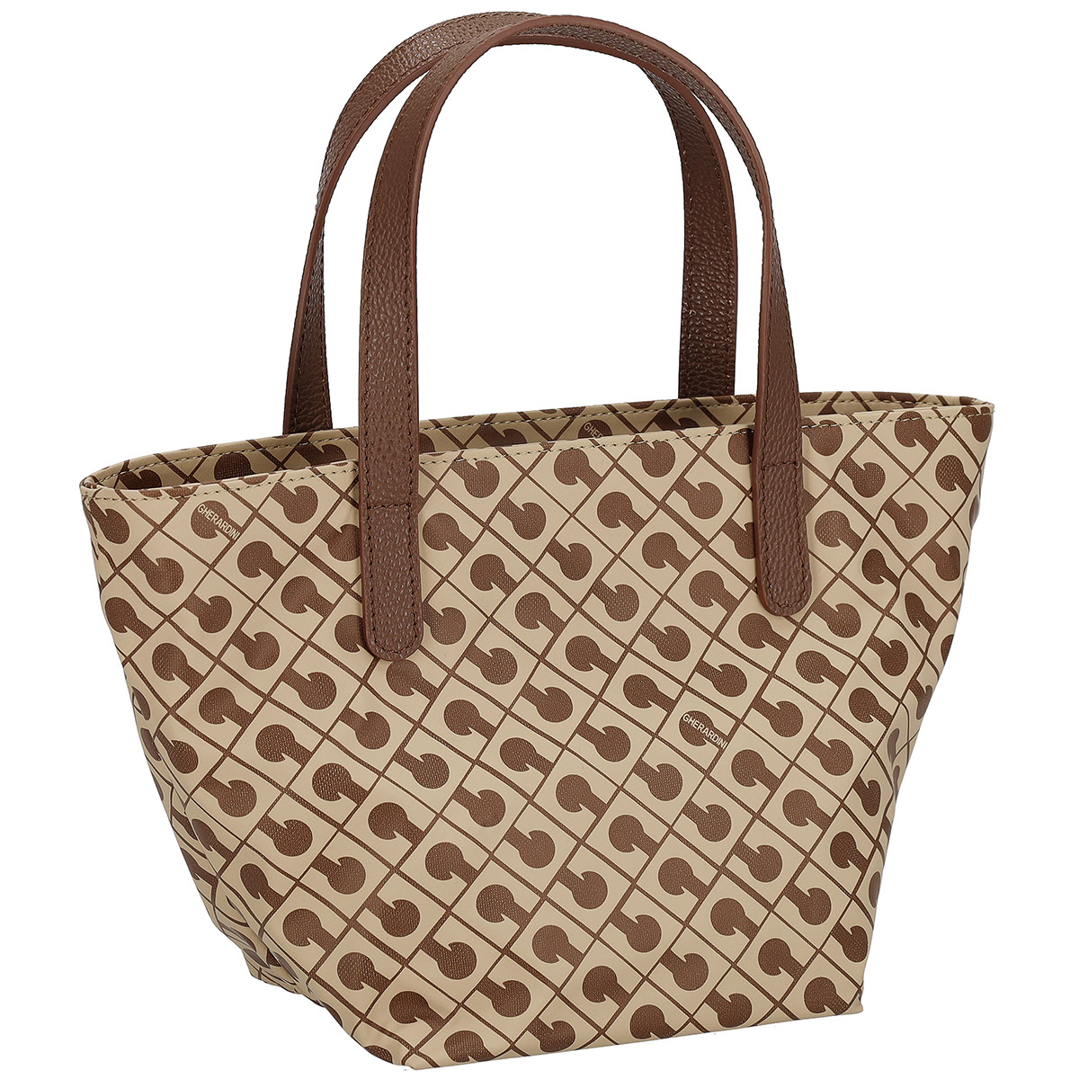 ゲラルディーニ GHERARDINI バッグ ハンドバッグ トートバッグ 手提げ GHB0107 レディース TABACCO+BURRO ベージュ+ブラウン ハンドバッ