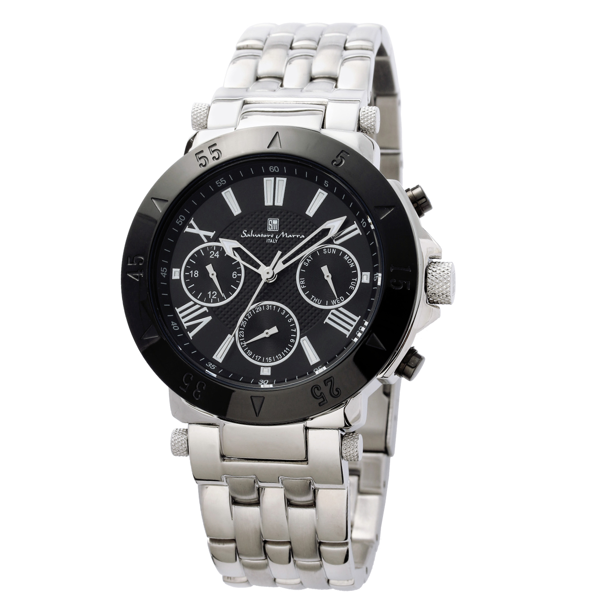 サルバトーレマーラ Salavatore Marra 腕時計 SM22108 SSBK クオーツ メンズ腕時計 ステンレスベルト アナログ表示腕時計 時計 ブランド