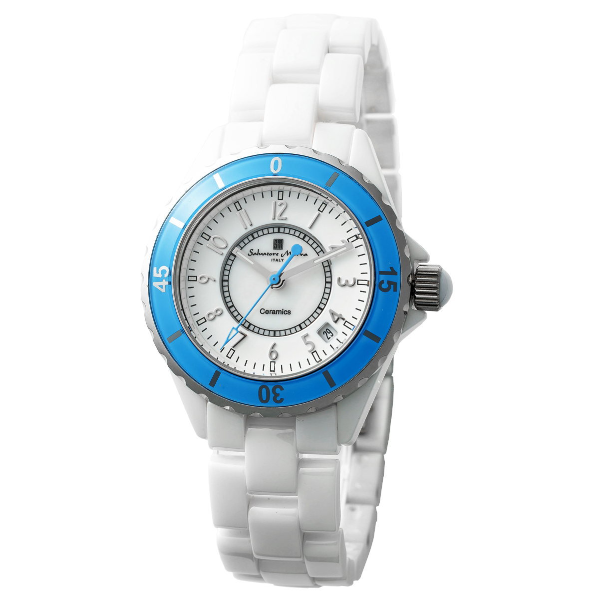 サルバトーレマーラ Salvatore Marra ウォッチ 腕時計 SM23103-WHBLA アナログ時計 クオーツ メンズ 3気圧防水 紳士用 回転ベゼル 腕時計