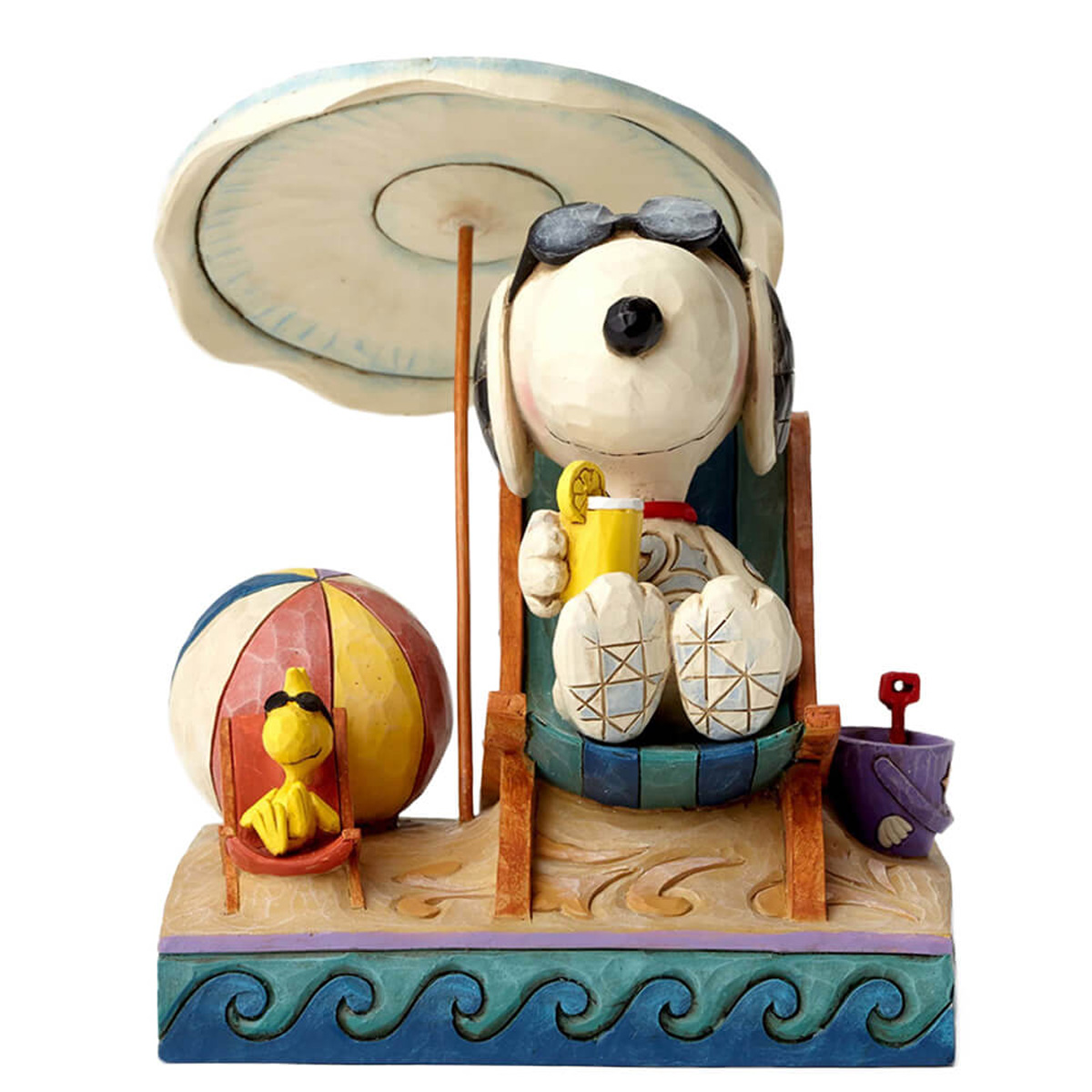 ジムショア Jim Shore ピーナッツ Peanuts フィギュア 人形 スヌーピー＆ウッドストック ビーチ 4049415 Snoopy＆Woodstock 置物 木彫り
