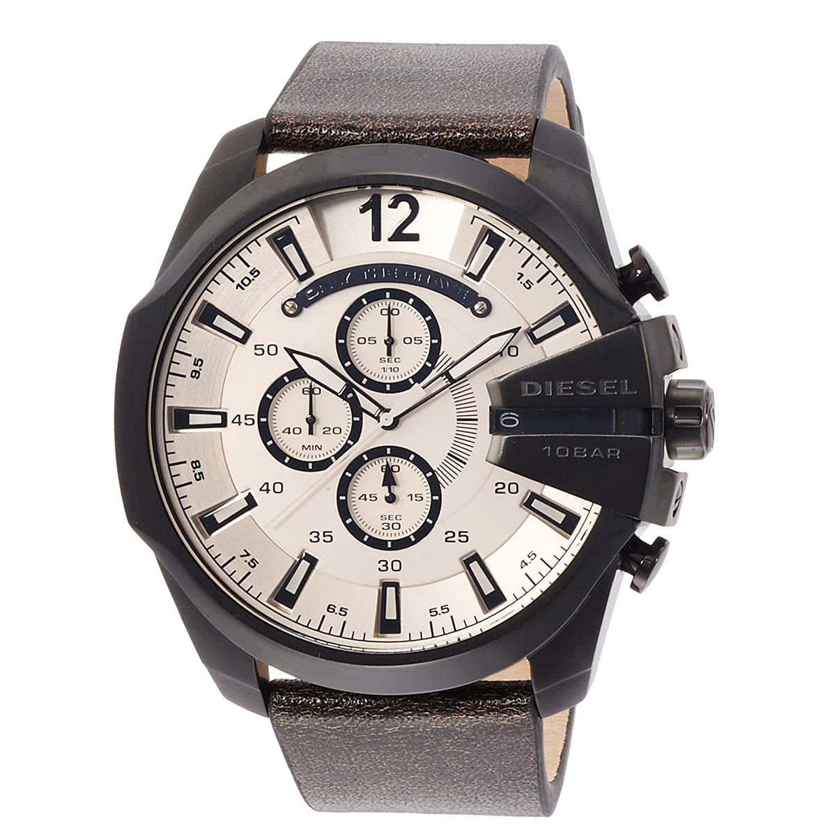 ディーゼル DIESEL 腕時計 DZ4422 MEGACHIEF メガチーフ メンズ ウォッチ 革ベルト ベージュ＋ブラック ディーゼル DIESEL 腕時計 メンズ